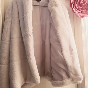 White Faux Fur Jacket - Size XXL